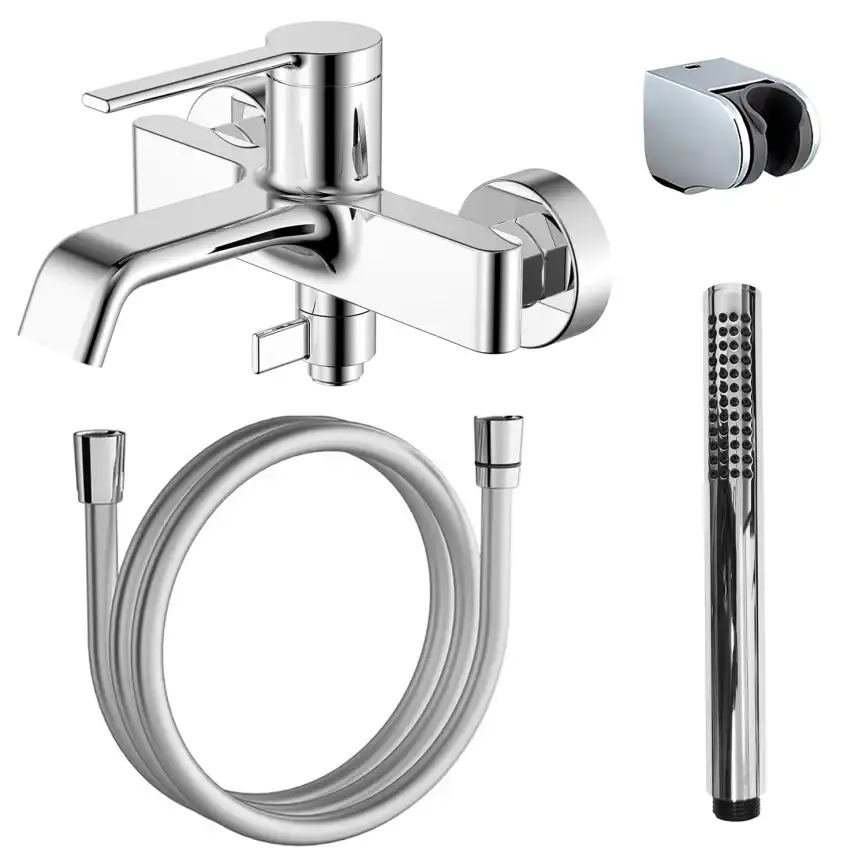 Смеситель для ванны Azario VINCENTE AZ-VRZ238326C, однорычажный, с коротким изливом, Хром фото 1