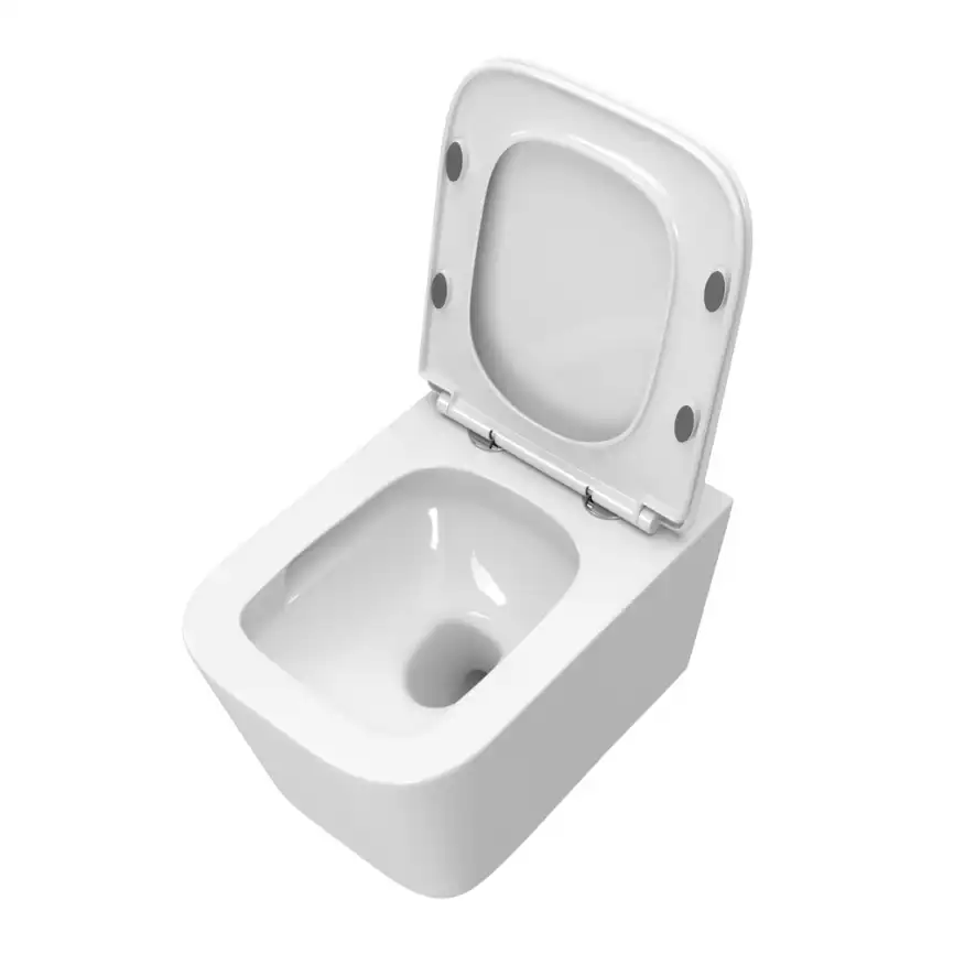 Подвесной унитаз BelBagno DUE-TOR BB5171CH-TOR/SC, безободковый, смыв торнадо с сиденьем микролифт, Белый фото 15