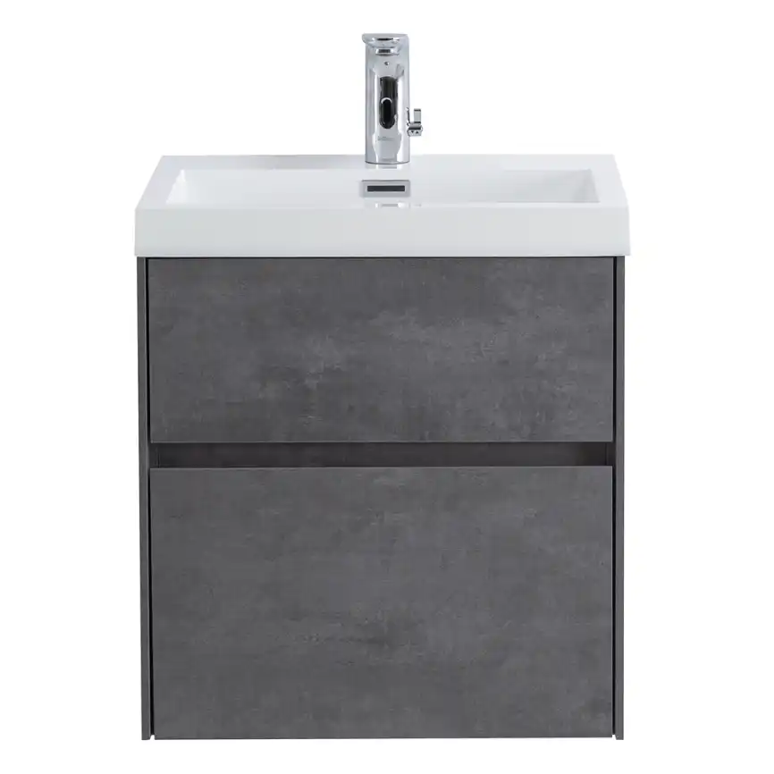 Тумба под раковину BelBagno PIETRA MINI-500AS-2C-SO-SCM подвесная Stucco Cemento фото 1