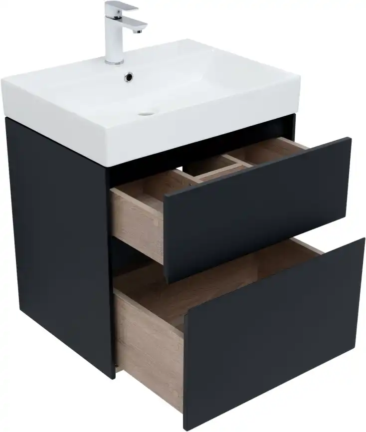 Тумба под раковину Aquanet Бруклин 60 антрацит матовый 310140 фото 4