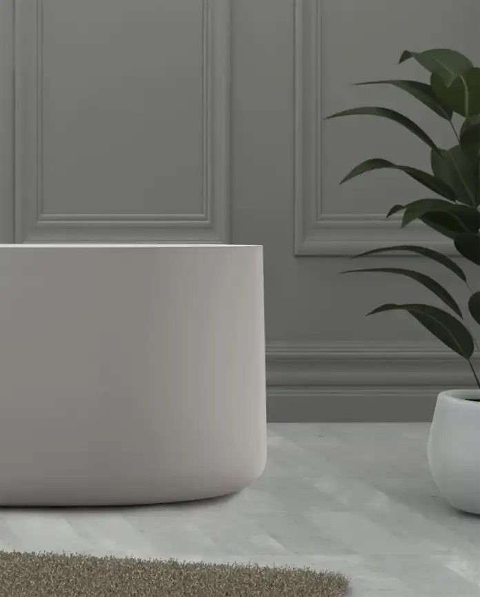 Ванна  Abber Stein 170х75 AS9607 из искусственного камня, Белая матовая фото 6