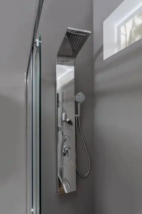 Душевая панель Aquanet Galaxy AP40-01 с гидромассажем и изливом, Хром фото 10