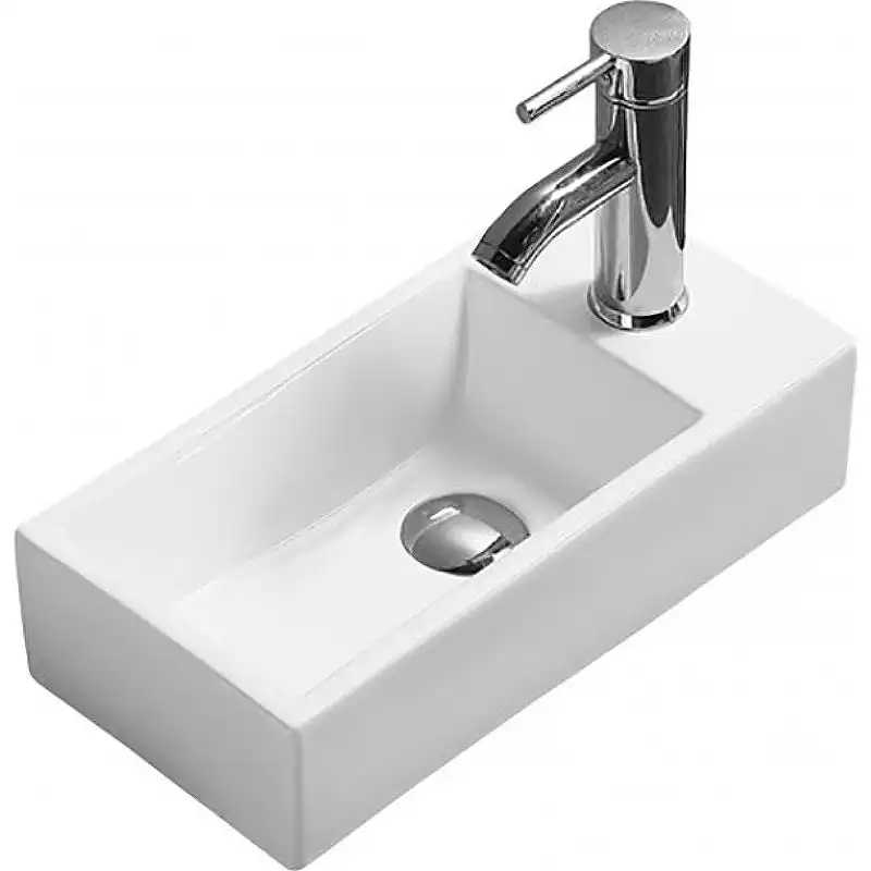 Умывальник CeramaLux 9048FL 380х145х80 Подвесная цвет Белый фото 1