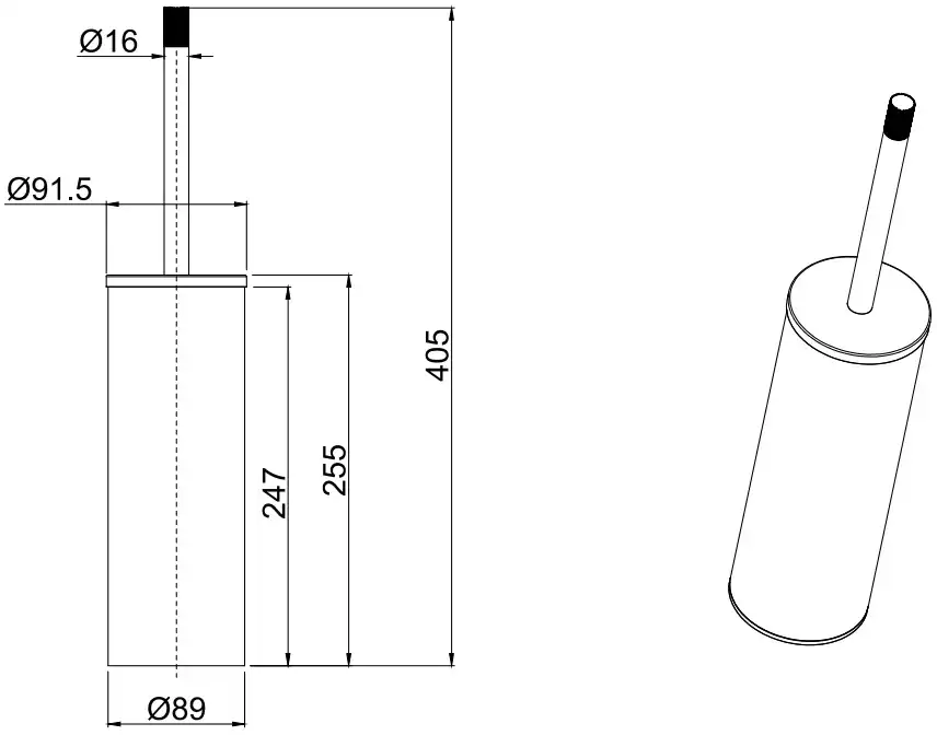 Ершик для унитаза Allen Brau Priority 6.31009-00 хром фото 2