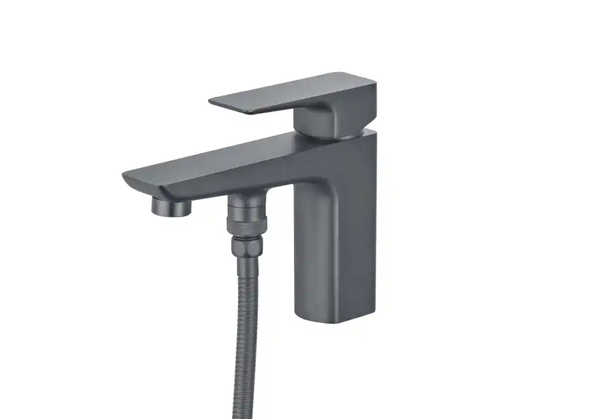 Смеситель на борт ванны Aquatek Вега AQ1044BGM, Оружейная сталь фото 5