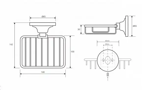 Мыльница 14 см BEMETA RETRO хром 144308162 фото 2