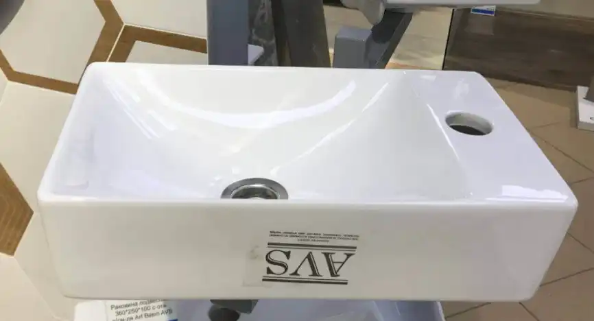 Рукомойник AVS Лина 38х22 L, белая фото 2