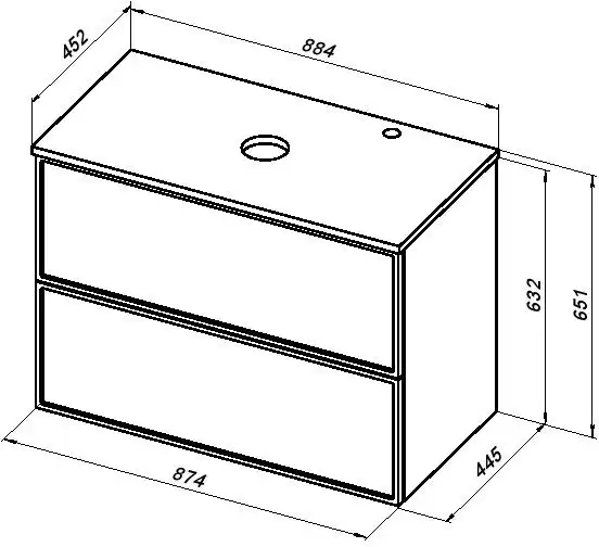 Тумба под раковину Aquanet Арт 90 белый матовый 313256 фото 5