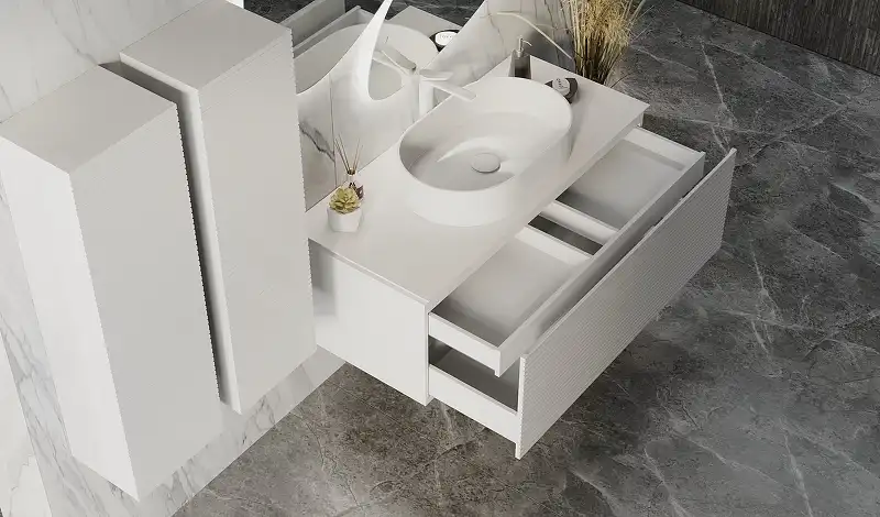 Тумба под раковину Jorno STONE 120 Stn.01.120/P/W/JR Белая фото 3