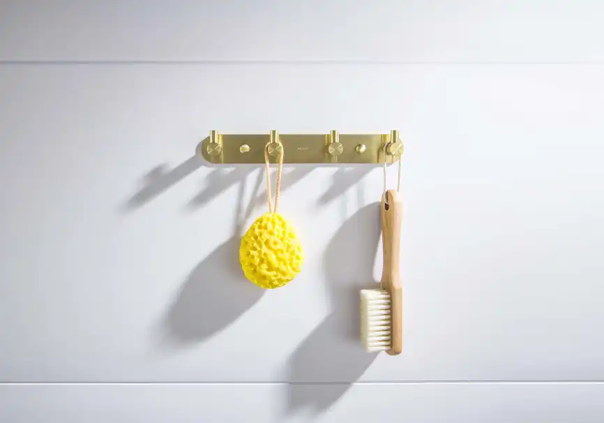 Планка с 4 крючками Aquatek Европа AQ4123BG, Золото матовое фото 3