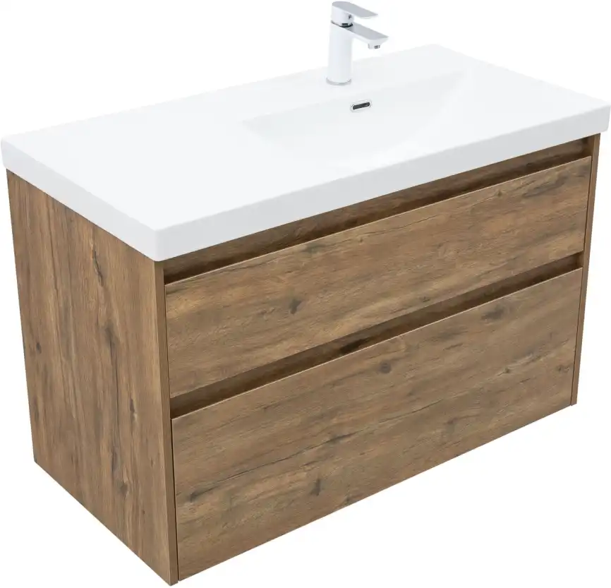 Тумба под раковину Aquanet Nova Lite 2.0 100 дуб рустикальный, правая, 346319 фото 5