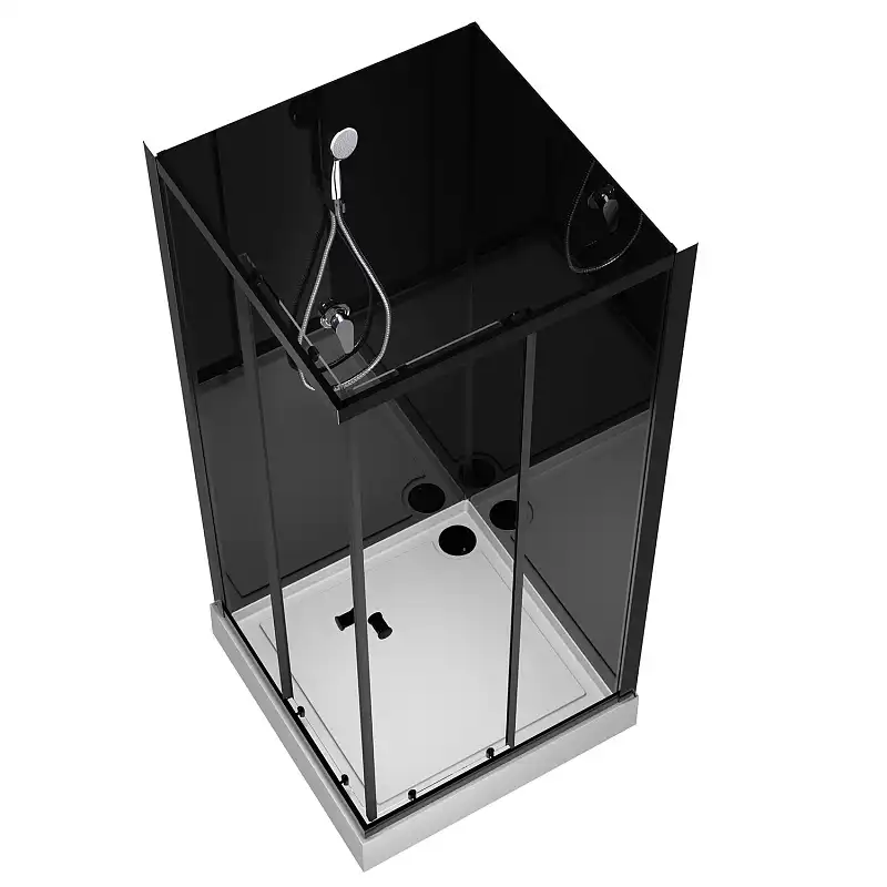 Душевая кабина Loranto NEO 90x90x190 с низким поддоном 15см, профиль черный-матовый, CS-21801BP фото 3