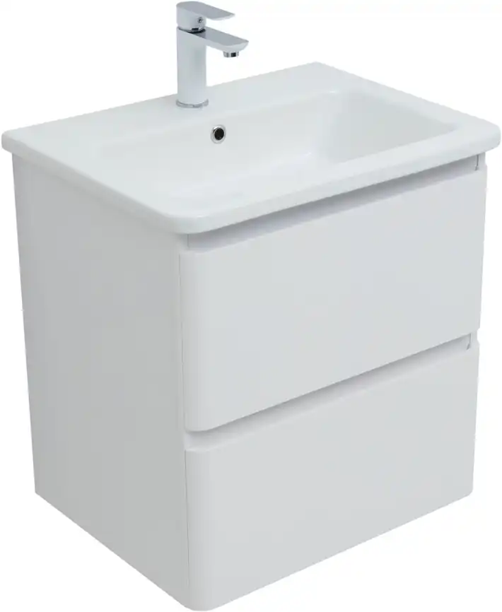 Тумба под раковину Aquanet Эмбер 60 белый матовый 330465 фото 4
