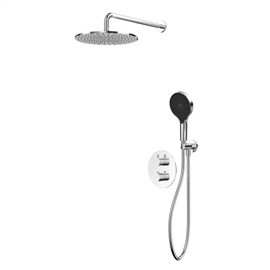 Душевая система для душа WHITECROSS Y chrome YSET08TOPCR, термостатическая, скрытого монтажа, Хром фото 1