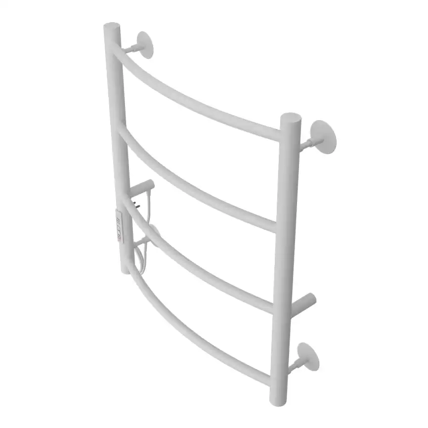 Полотенцесушитель электрический 50х60 Azario VERONA П4 AZ04756W, диммер слева, Белый матовый фото 3