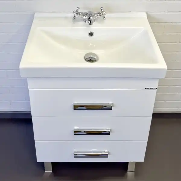 Тумба с умывальником Comforty Никосия 60Н Белый, 00-00011160 фото 2