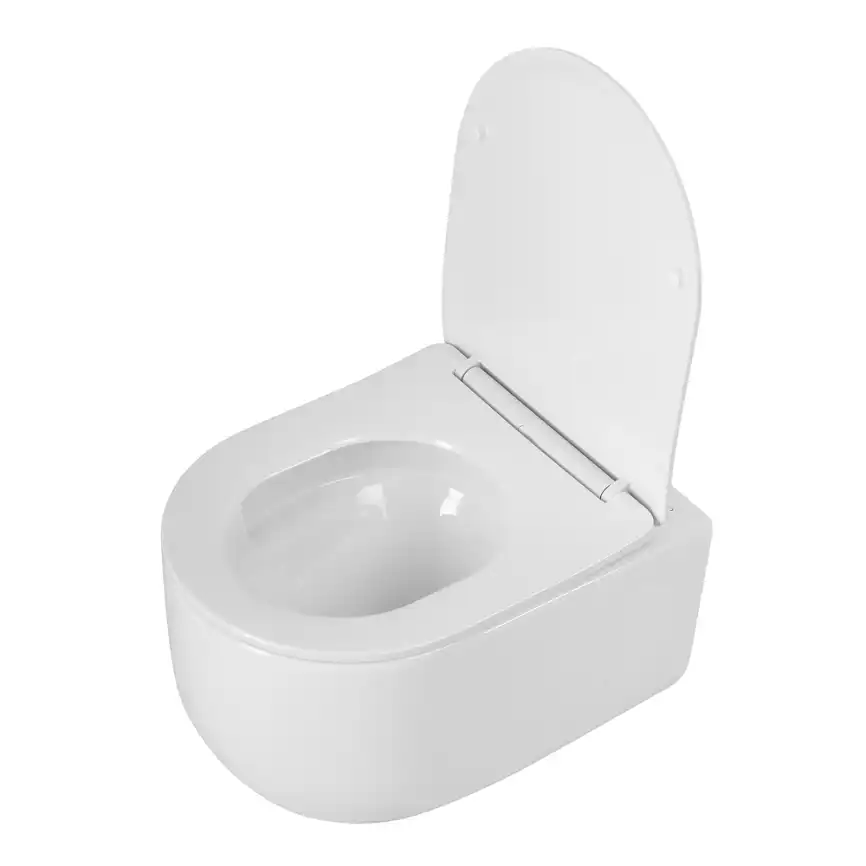 Подвесной унитаз BelBagno SOFT-TOR BB084CH-TOR/SC, безободковый, смыв торнадо с сиденьем микролифт, Белый фото 2