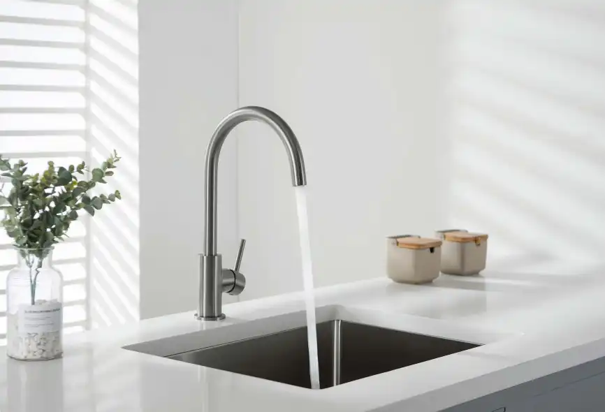 Смеситель для кухни Aquatek Европа AQ1382BGM, Оружейная сталь фото 5