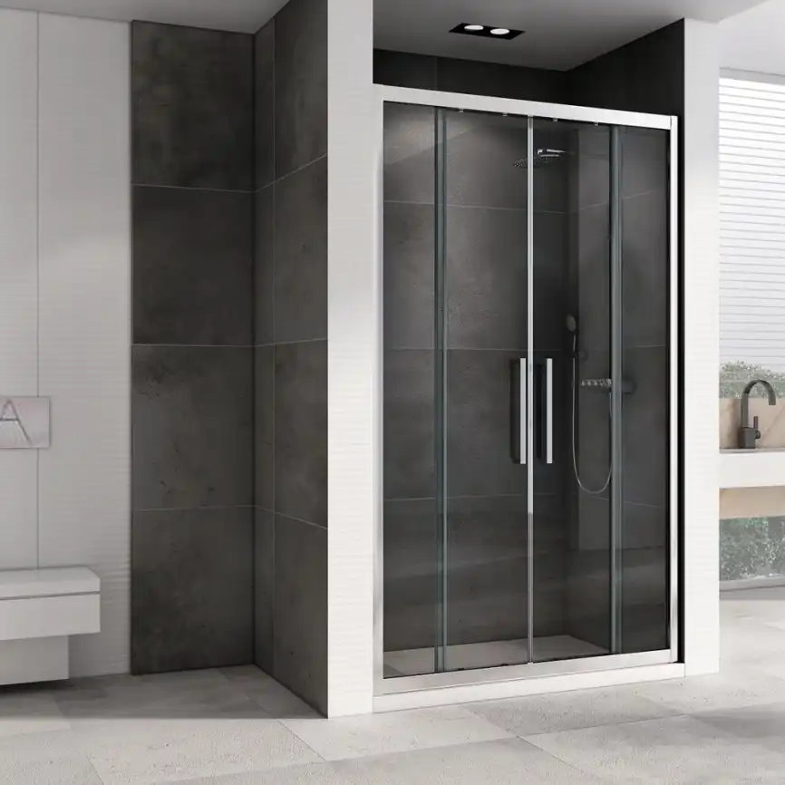 Душевая дверь Abber Schwarzer Diamant 180 см, AG33180H, профиль Хром, стекло Прозрачное фото 2