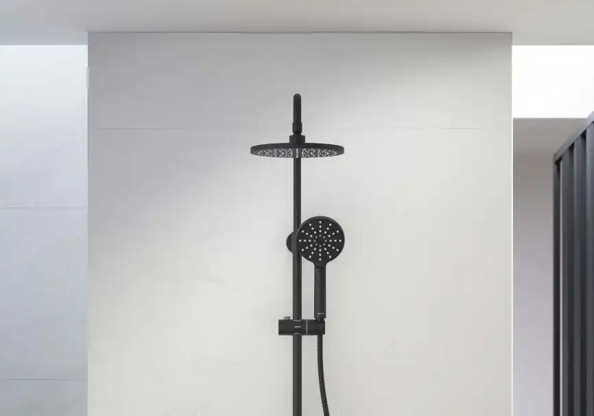 Душевая система Aquatek ЕВРОПА AQ2343MB с термостатом, Черный матовый фото 11