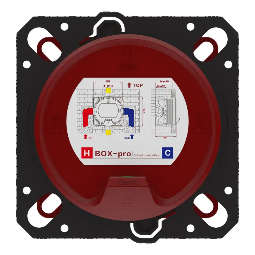 Смеситель для душа Vincea VSCV-321TMB встраиваемый  двухфункциональный, термостатический, черный фото 4