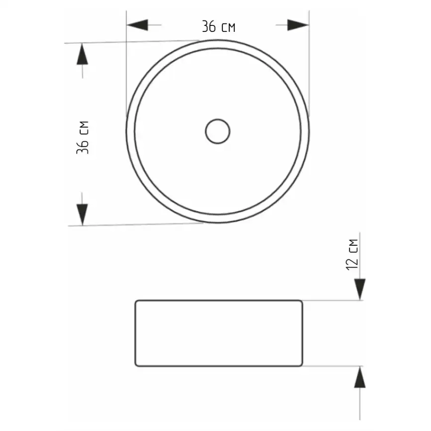 Раковина AVS Нэнси 36x36 бежевая матовая фото 2