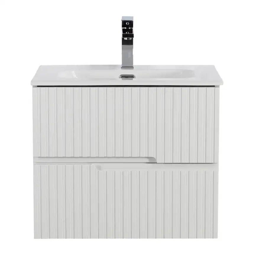 Тумба под раковину Cezares DUET-N 60 см, DUET-N-600-2C-SO-BL подвесная, Bianco Lucido фото 1