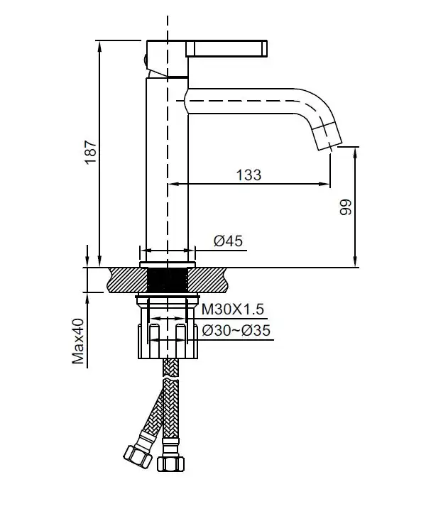 Смеситель для раковины Vincea Villa VBF-1VL1MB однорычажный, черный фото 3