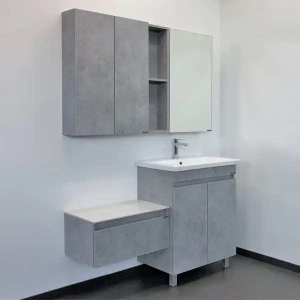 Тумба с умывальником Comforty Осло 70НД Бетон светлый, 00-00006117 фото 7