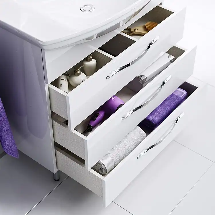 Тумба с раковиной напольная Aqwella Allegro 85 см, Agr.01.08/3, цвет Белый фото 4