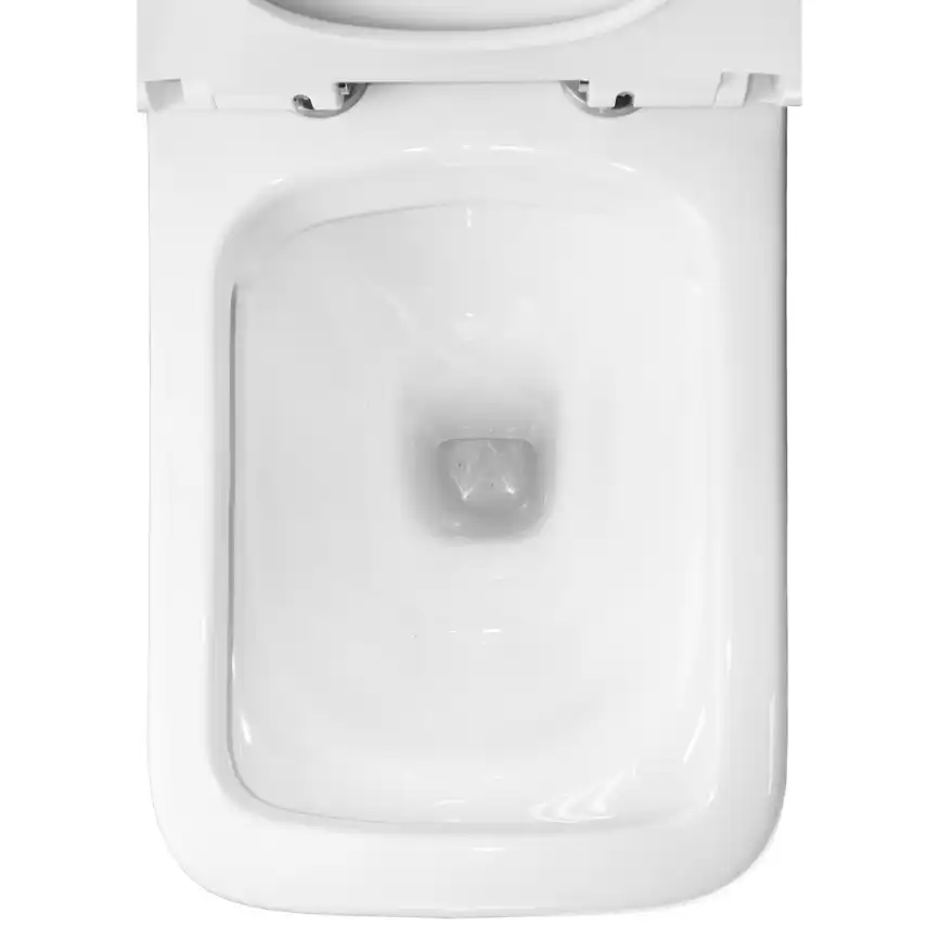 Унитаз напольный Azario Glory AZ-49 безободковый, с бачком и сидением микролифт, Белый глянцевый фото 8