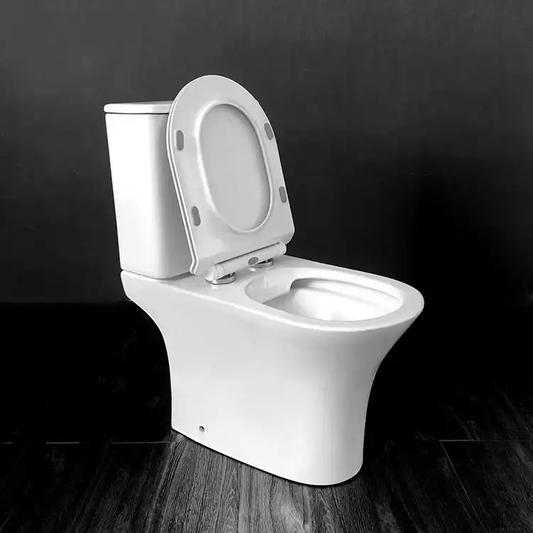 Унитаз-компакт CeramaLux 1217-1А, безободковый, с бачком и сидением микролифт Белый фото 7