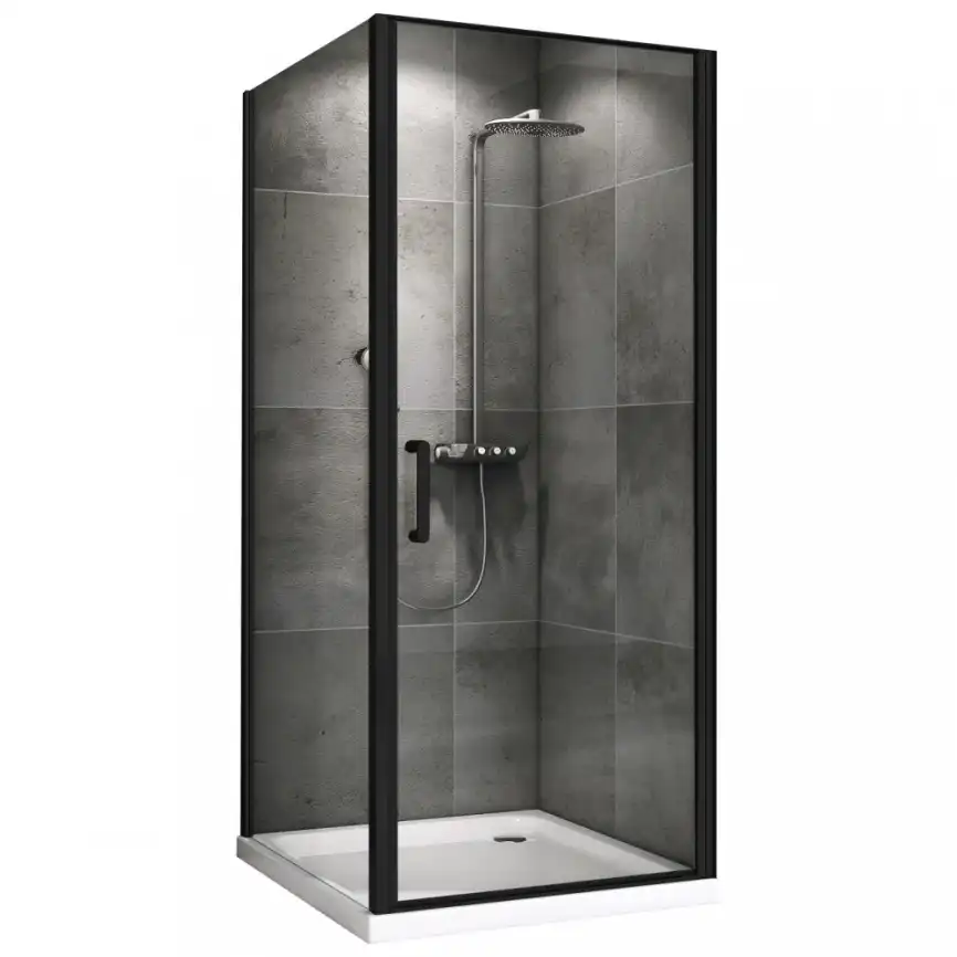 Душевой уголок ABBER Sonnenstrand 100х75 см, AG04100B-S75B, профиль черный, стекло прозрачное фото 1