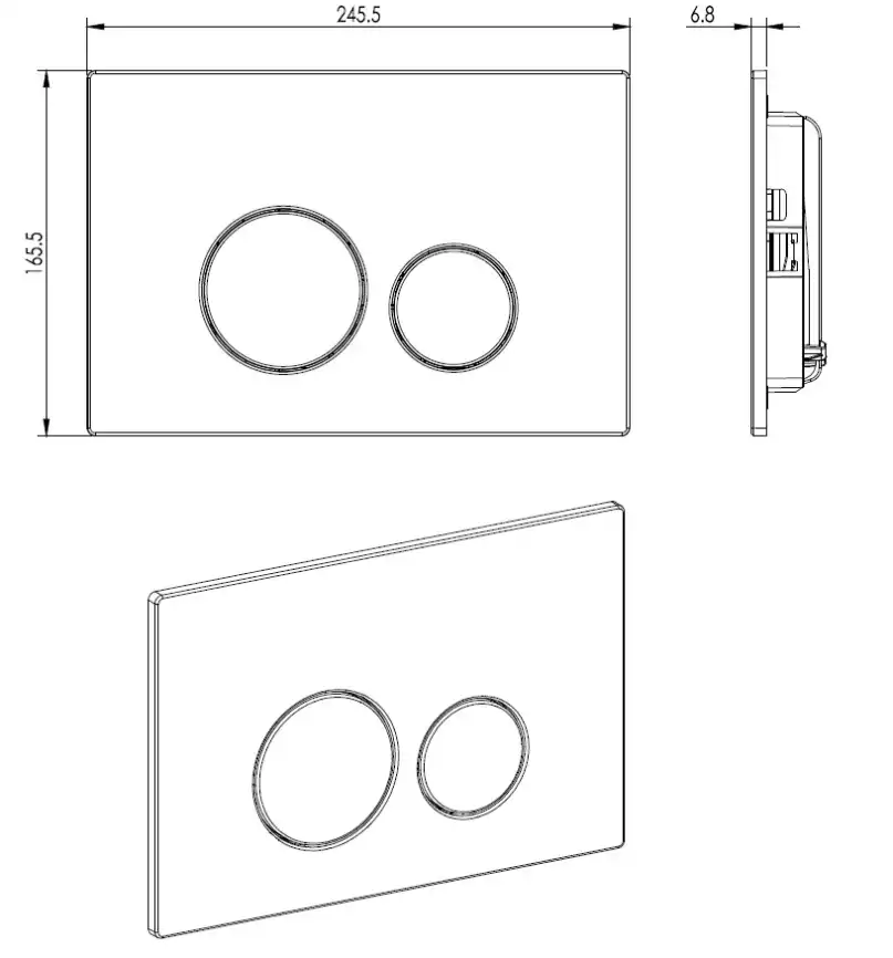 Клавиша смыва Allen Brau Priority 4.0 9.20007.BN никель браш фото 2