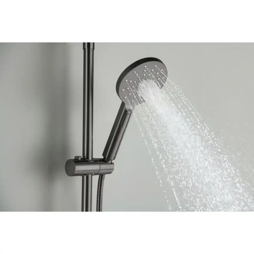 Душевая система Aquatek Европа AQ2343BGM с термостатом, Оружейная сталь фото 9