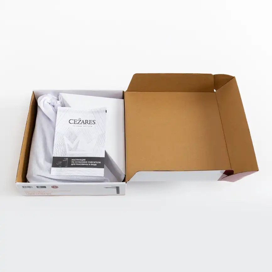 Смеситель для накладной раковины Cezares LINER-LC-GM-W0, Оружейная сталь фото 5