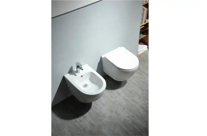 Подвесной унитаз Aquatek Европа AQ1900-00 безободковый, с сиденьем микролифт, Белый фото 8