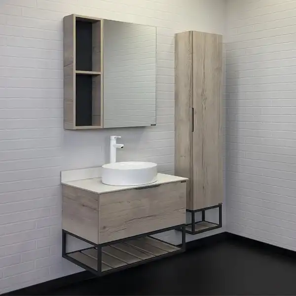 Тумба с умывальником Comforty Порто 75 Дуб дымчатый, 00-00009321 фото 6