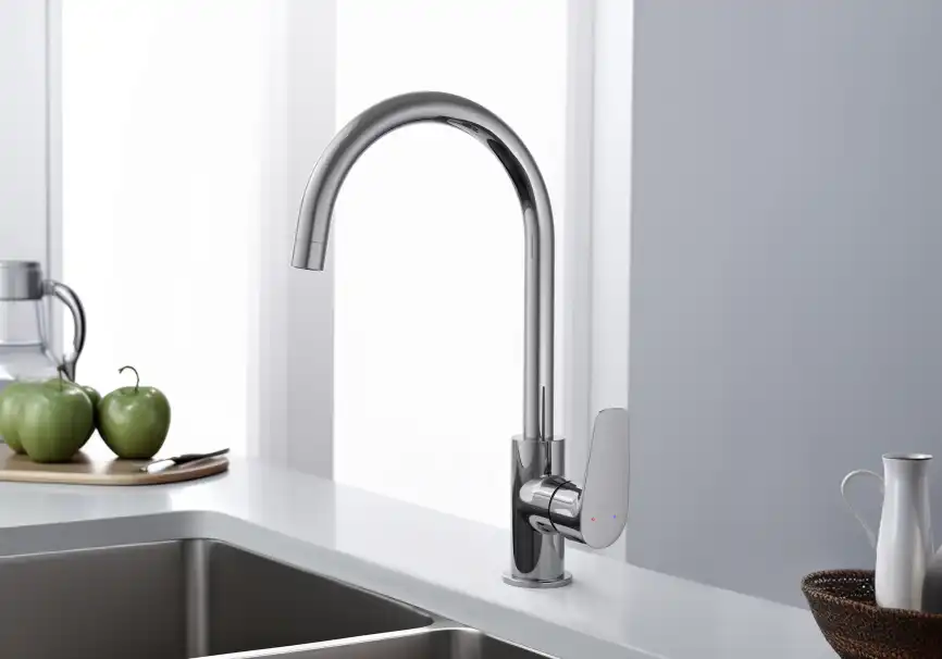 Смеситель для кухни Aquatek Бетта AQ1182CR поворотный излив, Хром фото 3