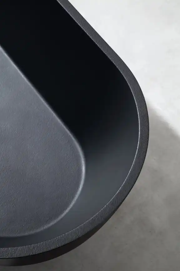 Ванна  Abber Frankfurt 170х75 AM9941B из искусственного камня, Черная матовая фото 4