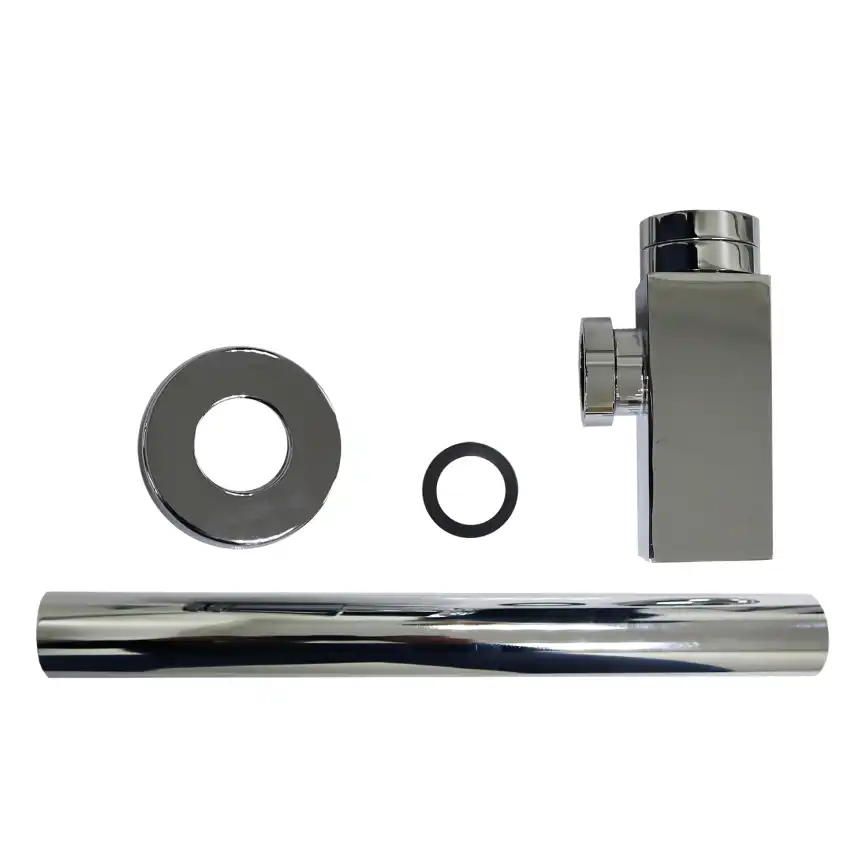 Сифон для раковины AZARIO AZ-109-CHR G 1 1/4, без выпуска, квадрат, латунь, хром фото 2