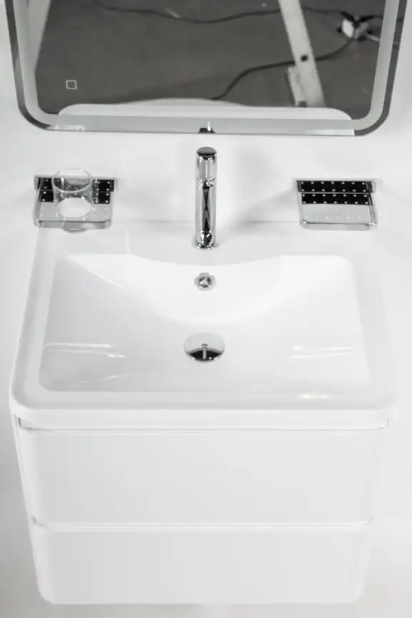 Тумба под раковину BelBagno ALBANO-600-2C-SO-BL подвесная Bianco Lucido фото 10