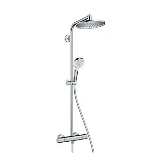 Душевая система Hansgrohe Crometta S 240 1jet Showerpipe с термостатом 27267000, хром фото 7