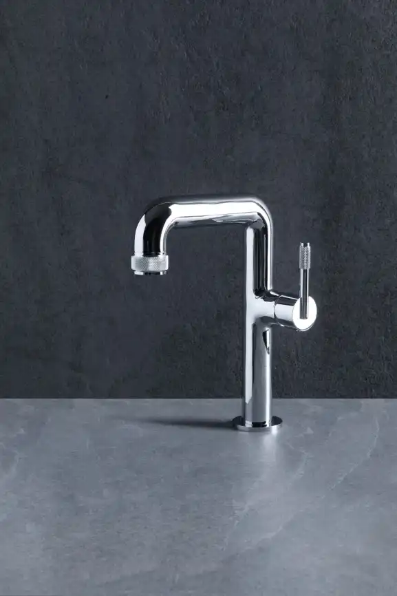Смеситель для накладной раковины Allen Brau Reality 5.32002-00, однорычажный, высокий, Хром фото 5