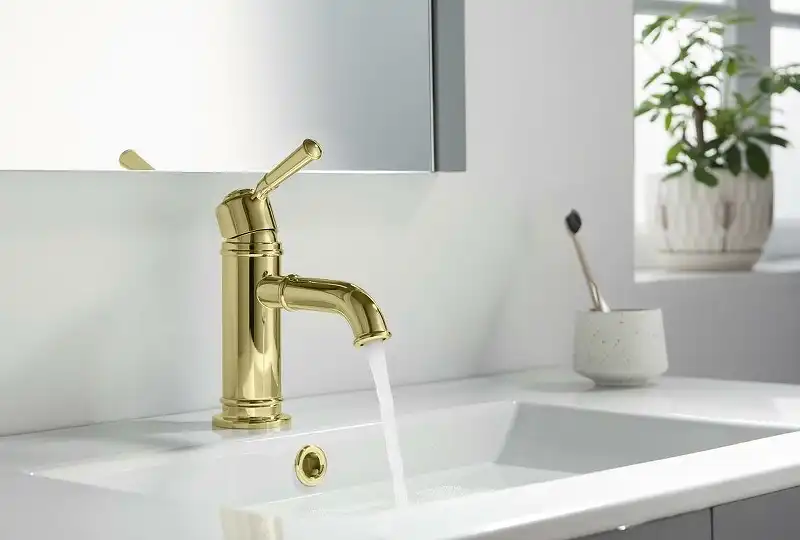 Смеситель для раковины Aquatek Классик AQ1510PG, однорычажный, цвет Полированное золото фото 5