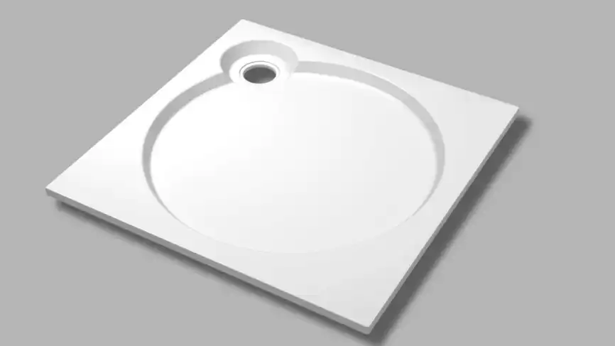 Душевой поддон Cezares TRAY-S 90х90 из искусственного камня TRAY-S-A-90-56-W Белый фото 1