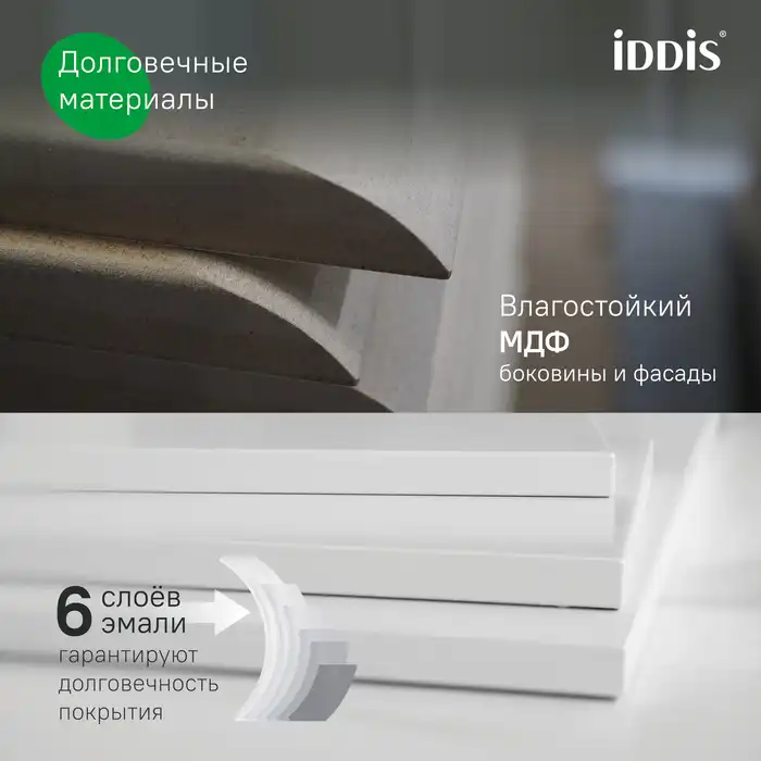 Тумба с раковиной IDDIS Edifice 80, подвесная, Темно-серый, EDI80D0i95K фото 3