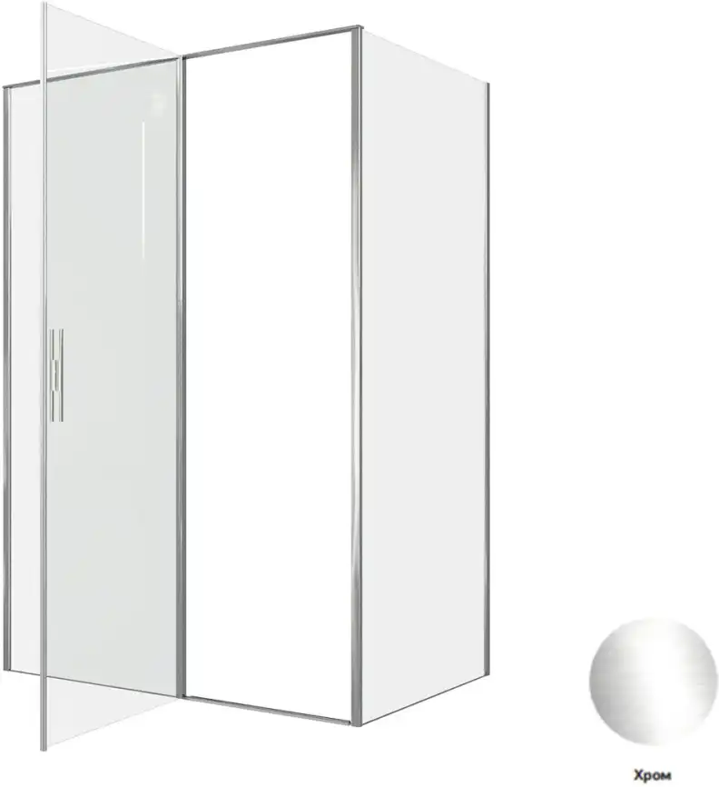 Душевой уголок Allen Brau Priority 140x90 3.31034.00 + 3.31043.00 хром фото 5