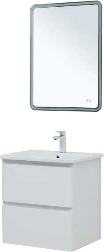 Тумба под раковину Aquanet Эмбер 60 белый матовый 330465 фото 9