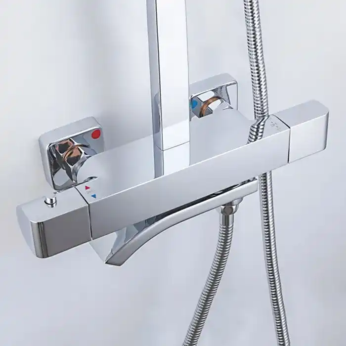 Душевая система Gappo G2407-40 с термостатом, с поворотным изливом, Хром фото 13